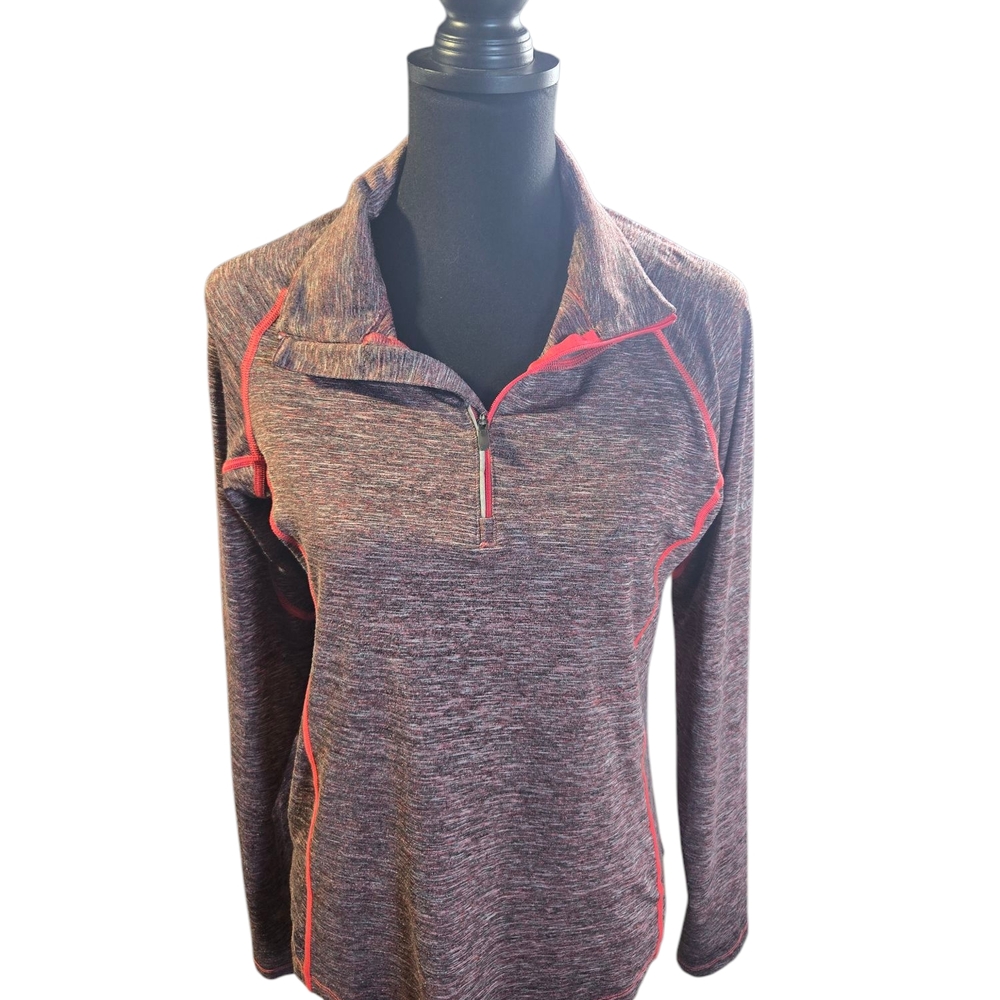Women's Columbia Heathered Red Quarter-Zip Top Sz Medium
